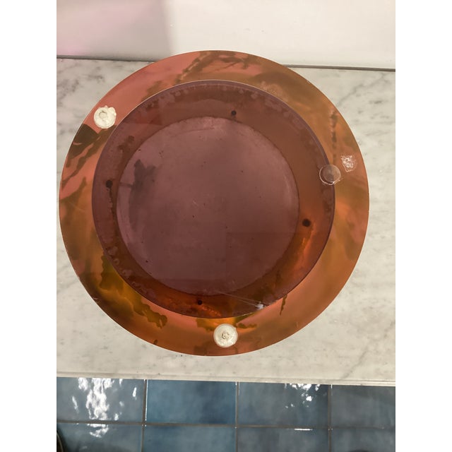 Plastic Resin Flower Vase with Rose Stems and Leaves Inside, 1970s For Sale - Image 7 of 15