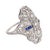 1930s 1930s Art Deco Diamond Sapphire Platinum Ring, Size 6.5 For Sale - Image 5 of 5