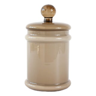 Mid-Century Modern Portuguese Grey Opaline Jar, 1960s For Sale