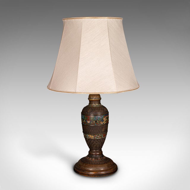 1850's Antique Cloisonne Lamp For Sale - Image 4 of 10
