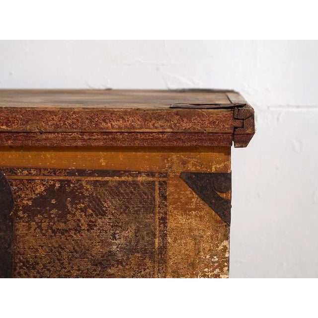 Antique Folk Art Bridal Trunk, 1820s For Sale - Image 6 of 12