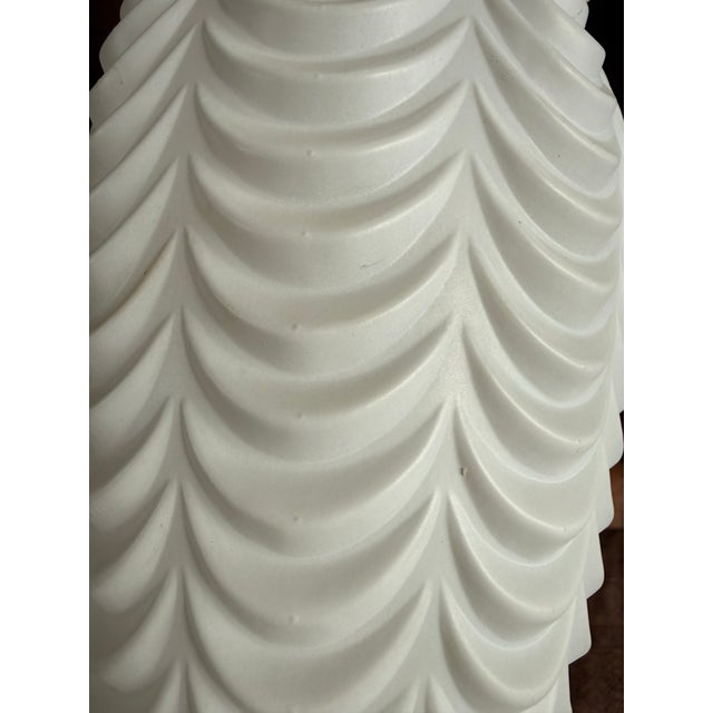 Vintage Hollywood Regency Pineapple Milk Glass Swag Lamps - Pair For Sale - Image 9 of 11