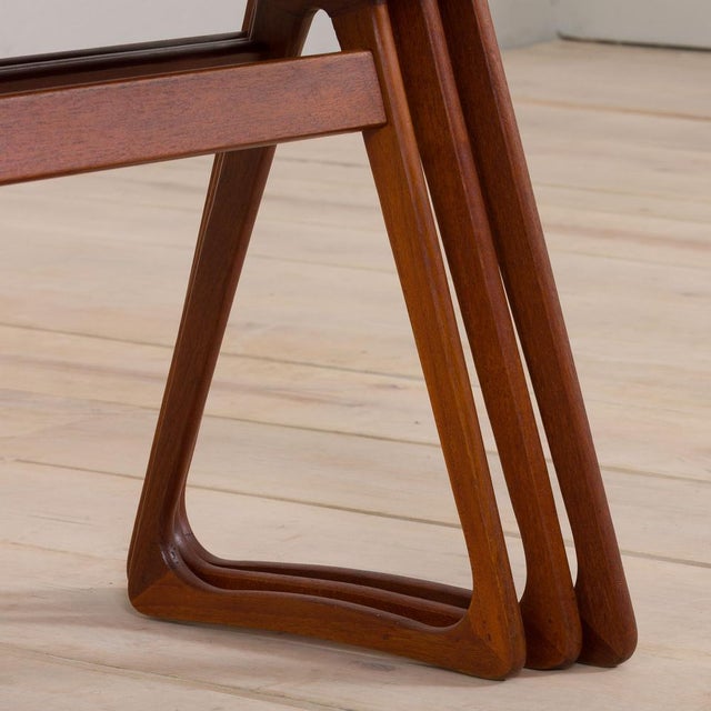 Vintage Danish Nesting Tables in Teak by Johannes Andersen for CFC Silkeborg, 1960s, Set of 3 For Sale - Image 13 of 17