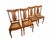 Queen Anne Antique c.1900 Quarter-Sawn Art Nouveau Tiger Oak Lyre Back Cane Dining Chairs. Set of Four For Sale - Image 3 of 8