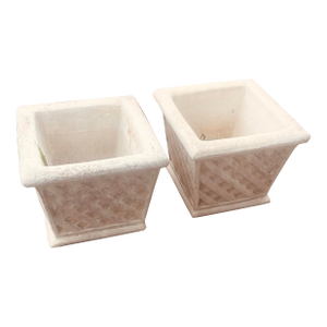 Vintage Cement Designer Planter Boxes - Set of 4