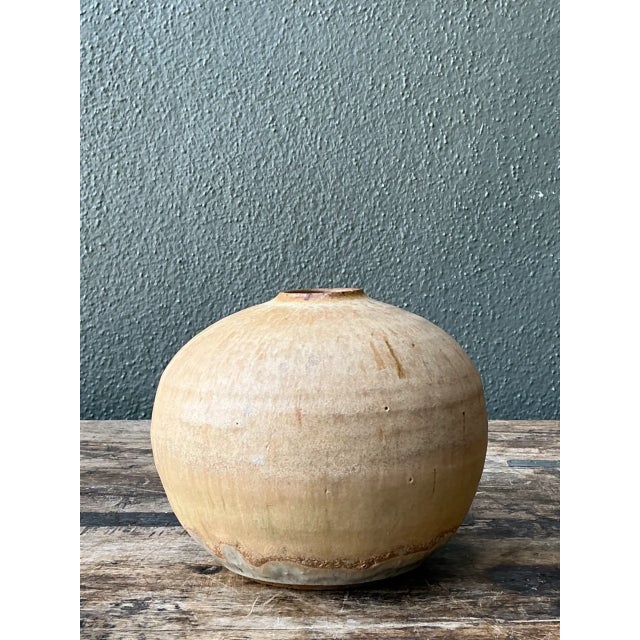Vintage Earth Tone Ceramic Vessel For Sale In West Palm - Image 6 of 12