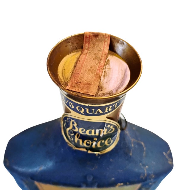 Blue Vintage Americana Jim Beam Choice Americana Blue Decanter & Glasses Set - 5 Pieces For Sale - Image 8 of 18