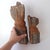 Brown Turned Rustic Primitive Driftwood Candle Holders- Set of 2 For Sale - Image 8 of 10