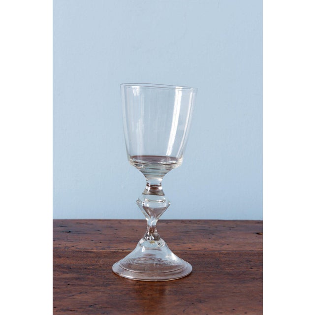 French Bourguignon Wine Glass, 1700s For Sale - Image 3 of 8