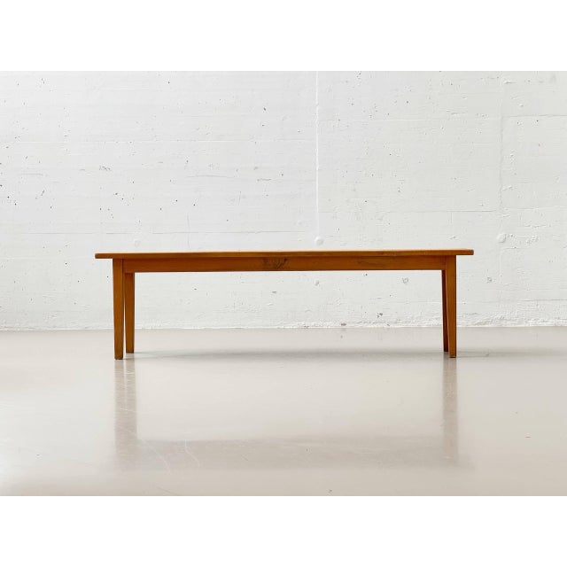 Vintage Wooden Bench with Seat in Beech, 1970s For Sale - Image 15 of 18