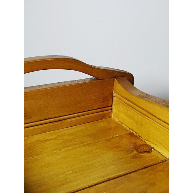 Handcrafted Rustic Wood Tray with Handles, 1970s For Sale - Image 12 of 16