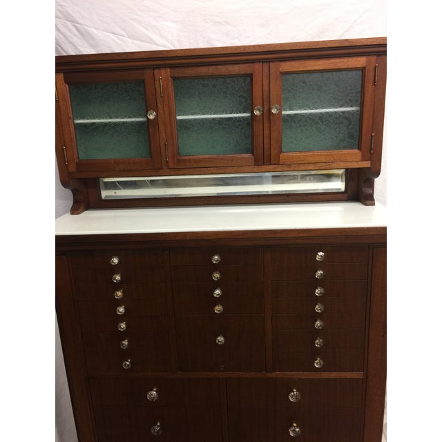 Antique Mahogany Late 1800s Dental Cabinet With 25 Doors Chairish