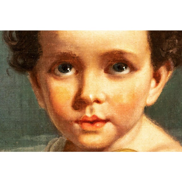 Mid 19th Century Seymour Joseph Guy (English-American, 1824–1910) — Oil on Canvas, "Putto in Moonlight," 1858 For Sale - Image 5 of 15