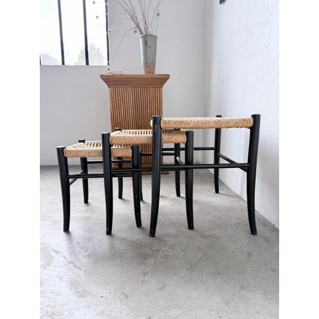 Italian Stools by Spinetto Chiavari, 1960s, Set of 3 For Sale - Image 15 of 18