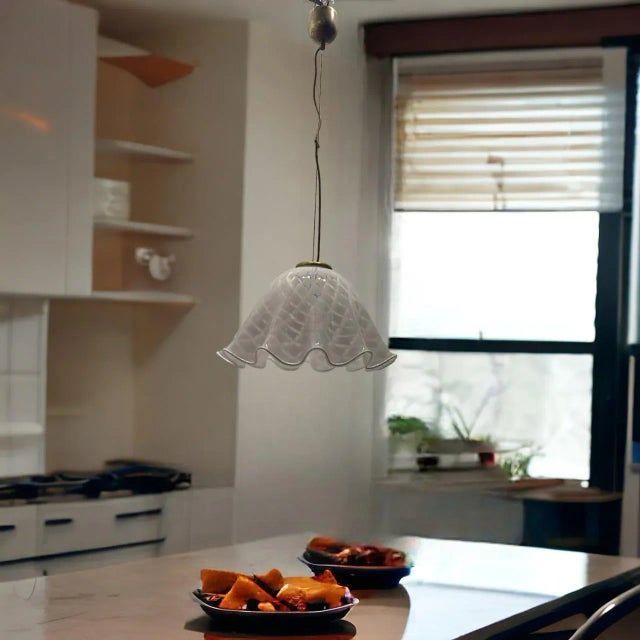 Murano glass light pendant 1970’s maximum that height includes wire and ceiling canopy 110 cm minimum height without wire...