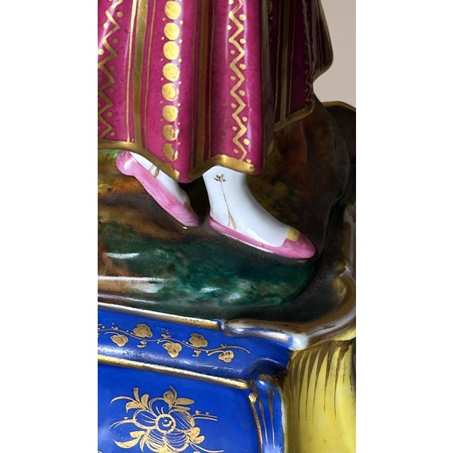 Mid 19th Century Napoléon III Style French Polychrome Porcelain Figurine by Porcelaine De Paris For Sale - Image 13 of 18