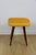 1970s Vintage Square Yellow-Gold Stool from PRL, 1970s For Sale - Image 5 of 7