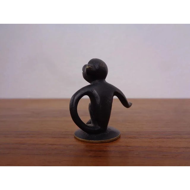 Small monkey made of massive brass from Walter Bosse from the 1950s. This piece has an attribution mark, I am sure that it...