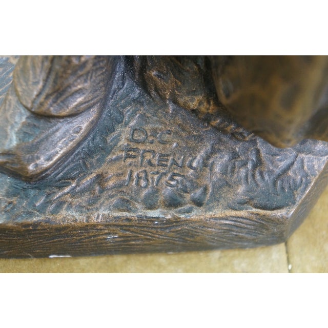 1987 Terrance Patterson Bronze Patinated Terracotta Concord Minute Man Statue For Sale - Image 11 of 14