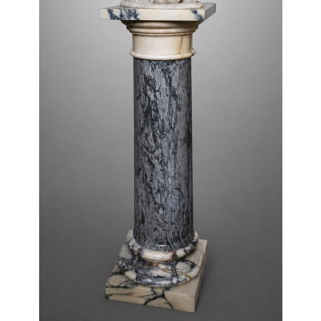 Early 19th Century Empire Column in Breccia Medicea and Bianco Calacatta, Lombardy For Sale - Image 4 of 4