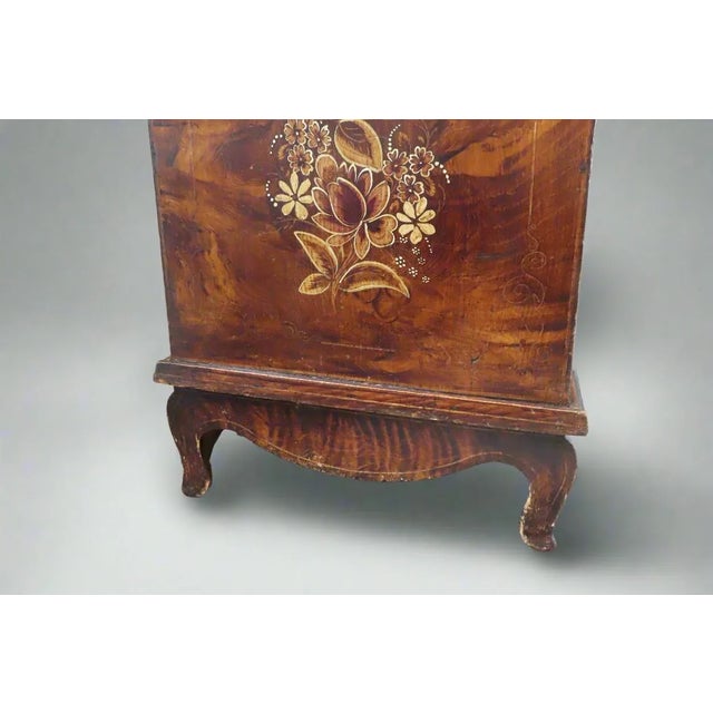 H Bouquin Gorgeous French Grandfather Clock With Hand Painted Florals For Sale In Portland, OR - Image 6 of 10