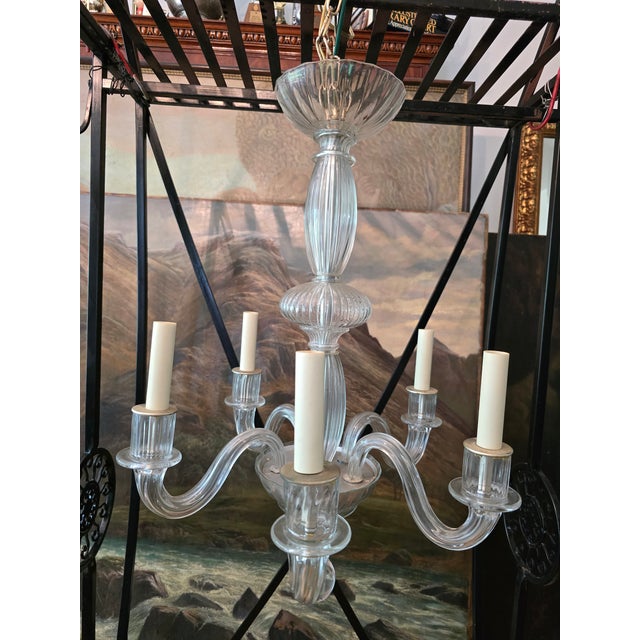 Mid-Century Modern Vintage Mid Century Modern Murano Style Venetian Chandelier For Sale - Image 3 of 12