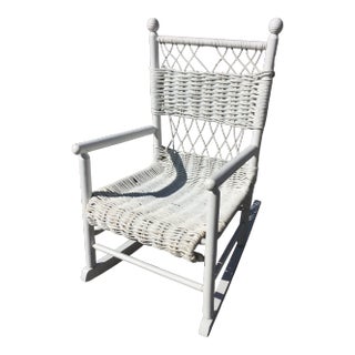 Antique Wicker Children’s Rocker For Sale
