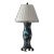 1980s Black Floral Decoupage Isabel O'Neil Studio Lamp For Sale