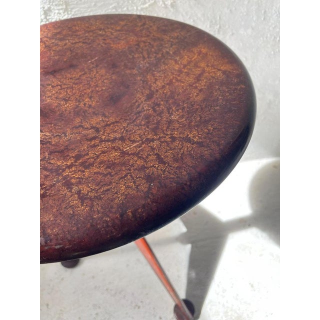 Industrial Workshop Stool from Ab Odelberg & Olson, Sweden, 1930s For Sale - Image 6 of 11