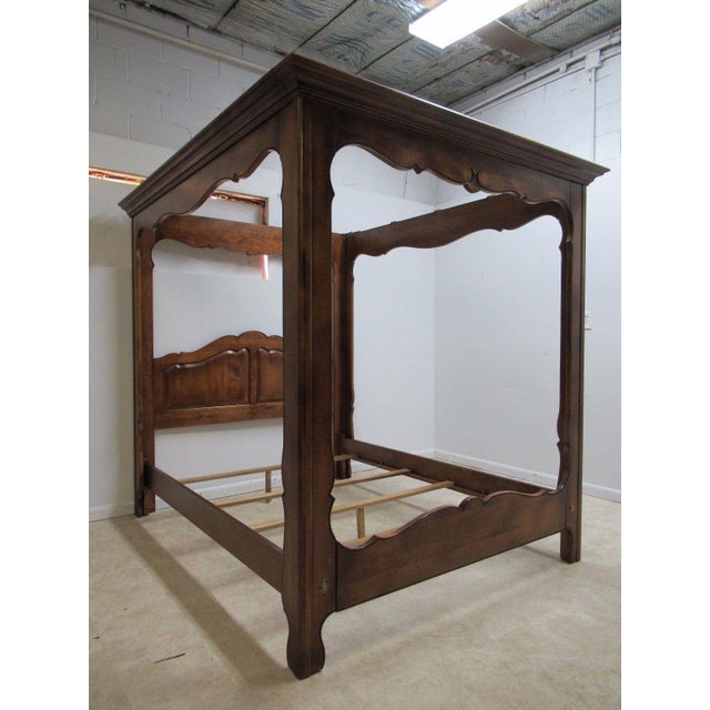 Ethan Allen Country French Queen Size Canopy Bed Chairish