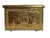 Goldenrod Ornament Embossed Brass Log Box with Nautical Scene, 1920s For Sale - Image 8 of 10