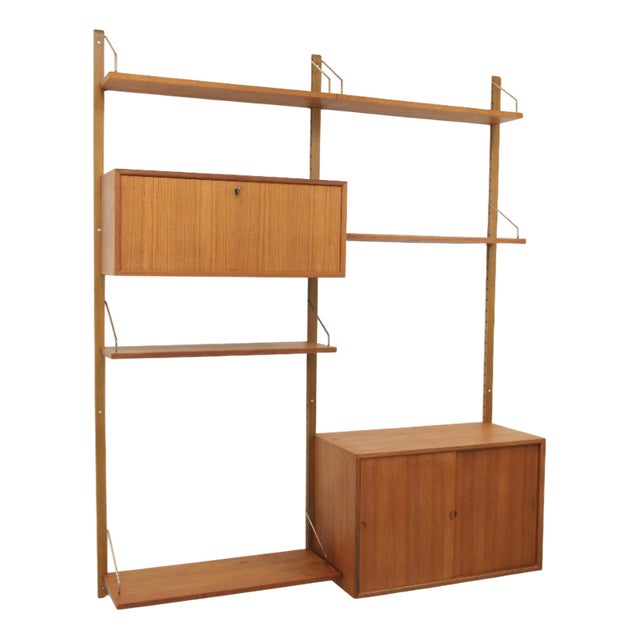 Royal System Shelving System in Teak by Poul Cadovius, 1960s, Set of 10 For Sale
