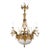 Circa 1900 French Beaux Arts Fire Gilt Bronze and Hand Cut Crystal Chandelier For Sale