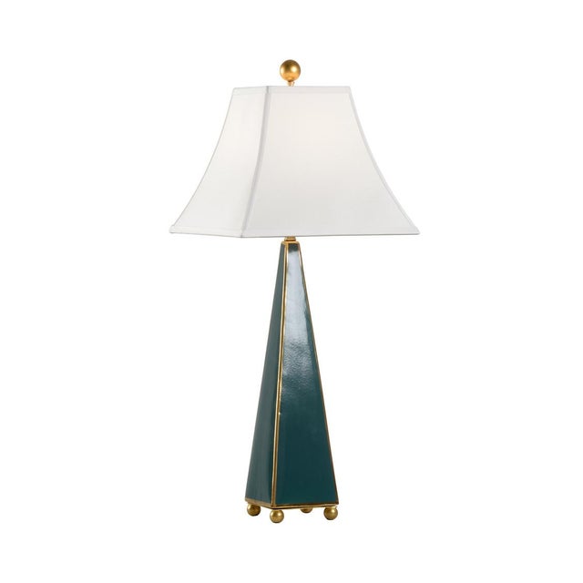 Not Yet Made - Made To Order Chelsea House Pyramid Lamp in Green For Sale - Image 5 of 5
