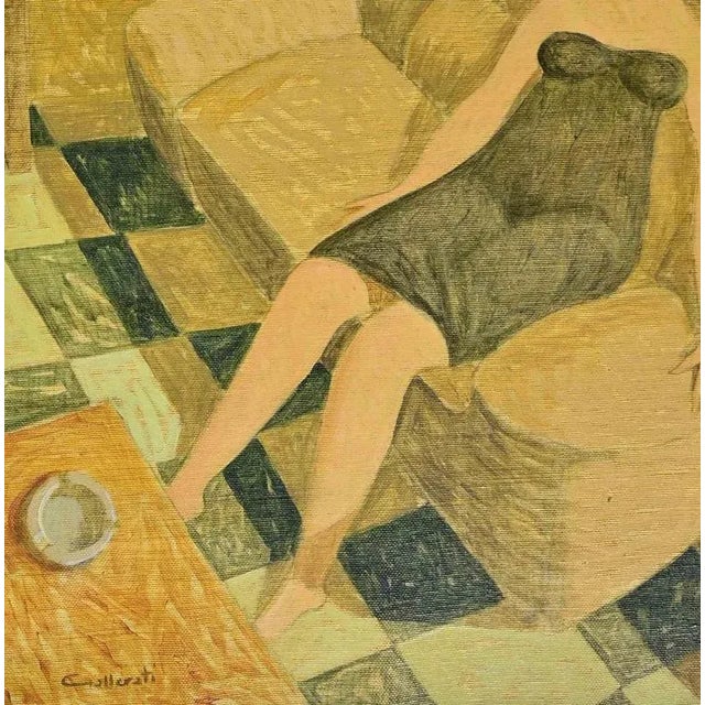 Oil on canvas realized by Alberto Gallerati (b. 1945) in 1970s. Hand signed. Very good condition. This piece is attributed...