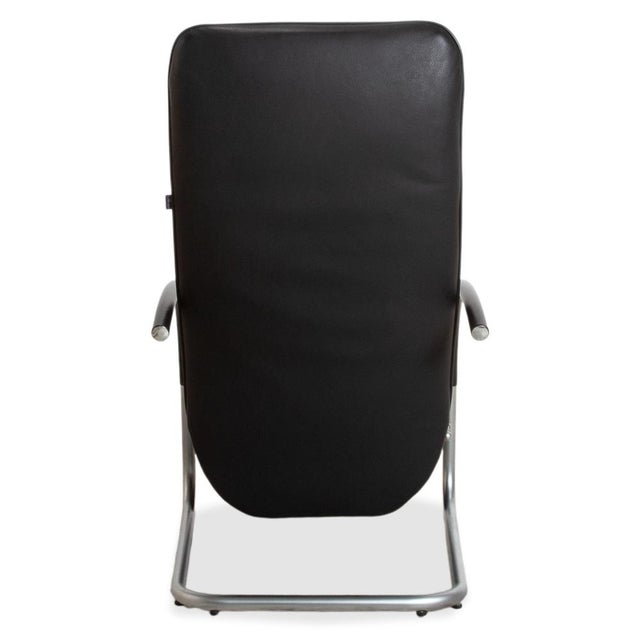 Fino Leather Armchair in Black with Manual Reclining Function by Franz Fertig For Sale - Image 18 of 18
