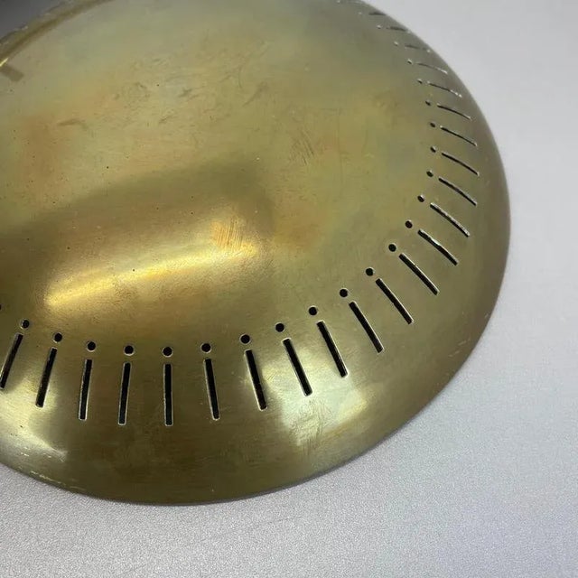 Round Brass Wall Ceiling Light in the style of Gino Sarfatti, Italy, 1950s For Sale - Image 15 of 18
