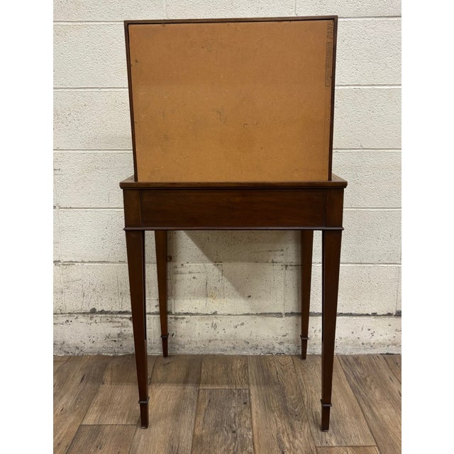 Vintage Johan Tapp Georgian or Sheraton Style Leather Top Desk For Sale - Image 11 of 12