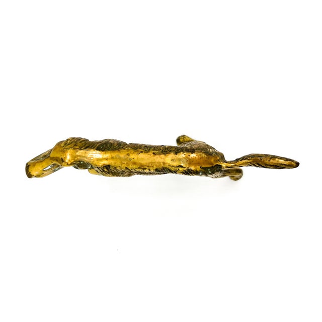 Brass Vintage Brass Hunting Hound Dog Sculpture – Sporting / English Traditional For Sale - Image 8 of 9