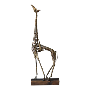 Mid Century Modern Abstract Metal Giraffe Sculpture