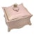 Vintage Victorian Style Pink Ceramic Trinket Box For Sale