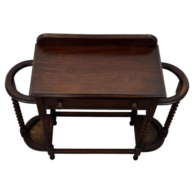 Antique Edwardian Oak Hall Stand, England For Sale - Image 5 of 12