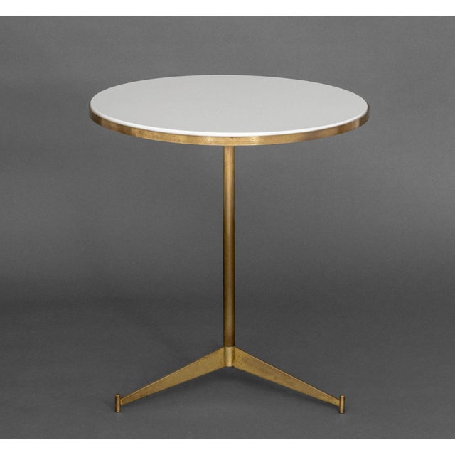 Mid 20th Century Paul McCobb for Directional Brass Tripod Table For Sale - Image 5 of 5