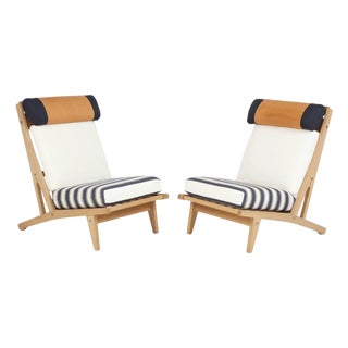 C. 1960's Hans J. Wegner Denmark "Getama" Lounge Chairs - A Pair (Restored) For Sale