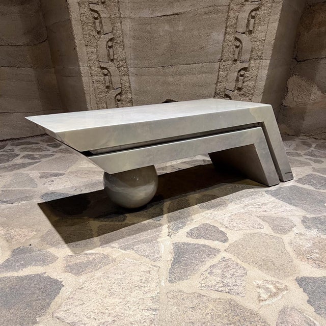 1980s 1980s Karl Springer-Maria Teresa Méndez Sensational Angled Tables Goatskin For Sale - Image 5 of 10