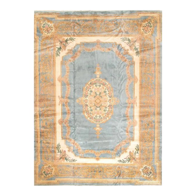 1960s Blue Persian Royal Kerman For Sale