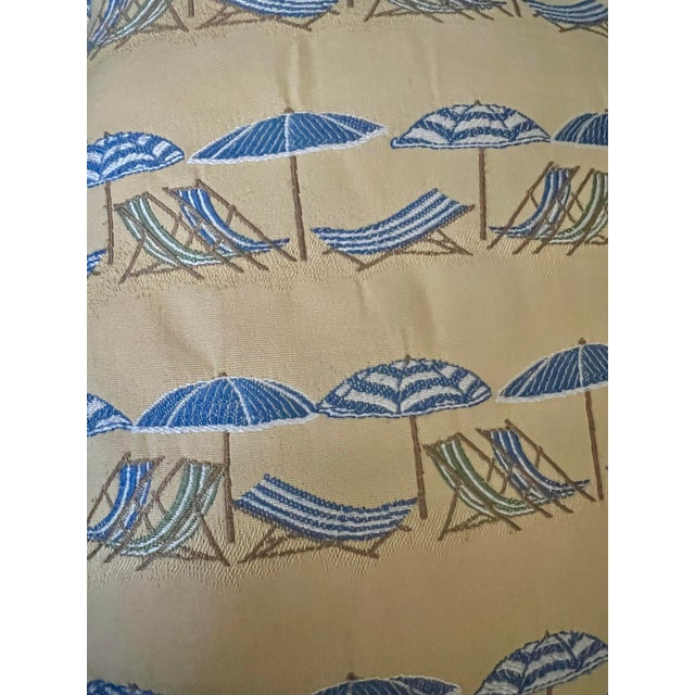 Pair of Yellow Pillows With Beach Umbrella Pattern-2 For Sale In West Palm - Image 6 of 6