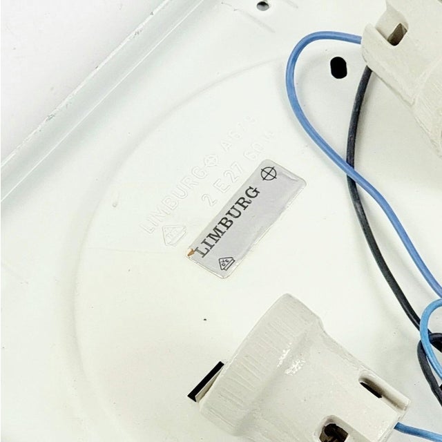 1960s Mid-Century Modern Iron Rings & Glass Flush Mount From Limburg For Sale - Image 11 of 11