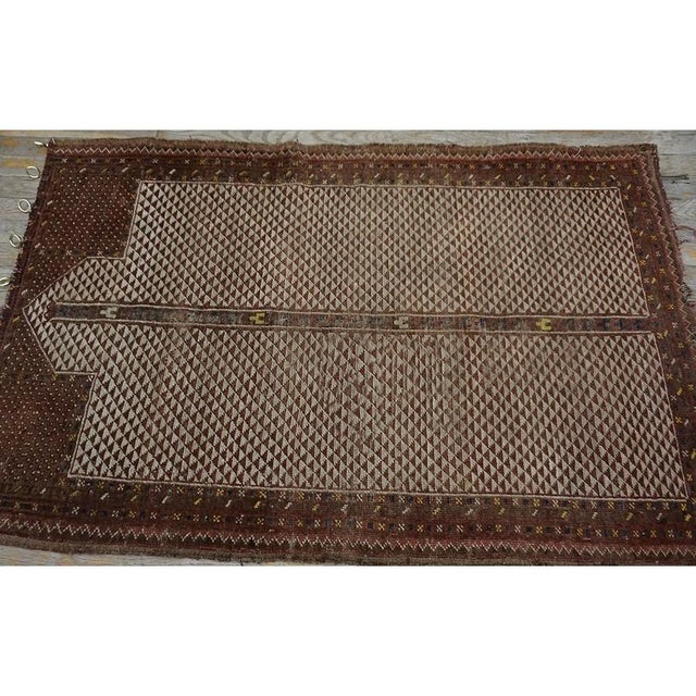 Antique Ersari - Beshir Turkmenistan Knotted Rug, Circa Date: 1890s. This exceptional example of nomadic weaving...