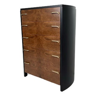 Vintage Widdicomb Deco Burl Chest of Drawers For Sale